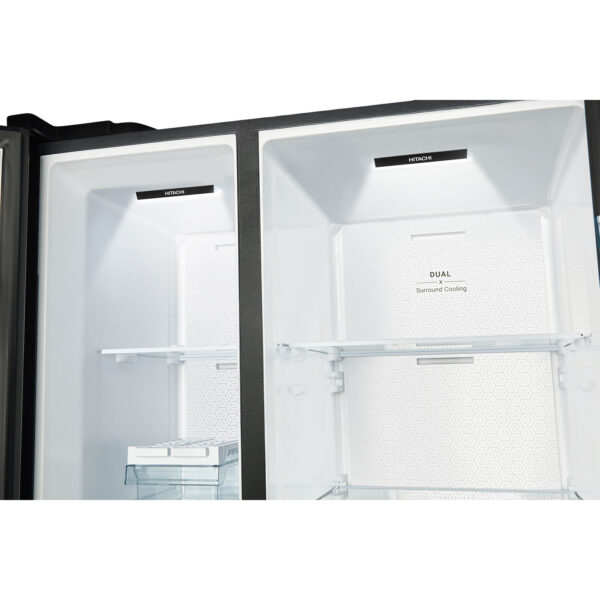 Hitachi Skyline Series Side by Side Refrigerator 656L - Elegant